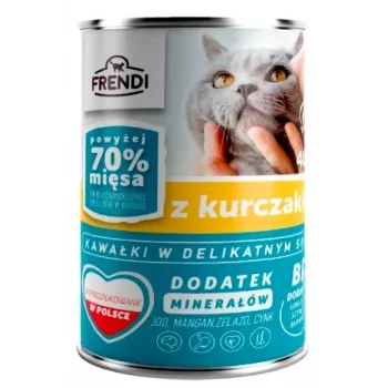 Nassfutter für Katzen Frendi mit Hühnerstücken in feiner Soße 400 g