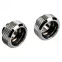 Adapter G1/4 Zoll Außengewinde auf 16 mm Hardtube BitsPower Touchaqua TA-FH16-GS, 2er-Pack, Silber