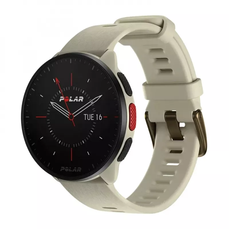 POLAR Smartwatch Polar Pacer, Größe S/L, schwarze Lünette mit lila Silikonarmband