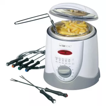 Clatronic FFR 2916 Single 1 L Standgerät 900 W Fritteuse Grau, Weiß