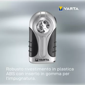 Handlampe Varta 16647 Schwarz Silber
