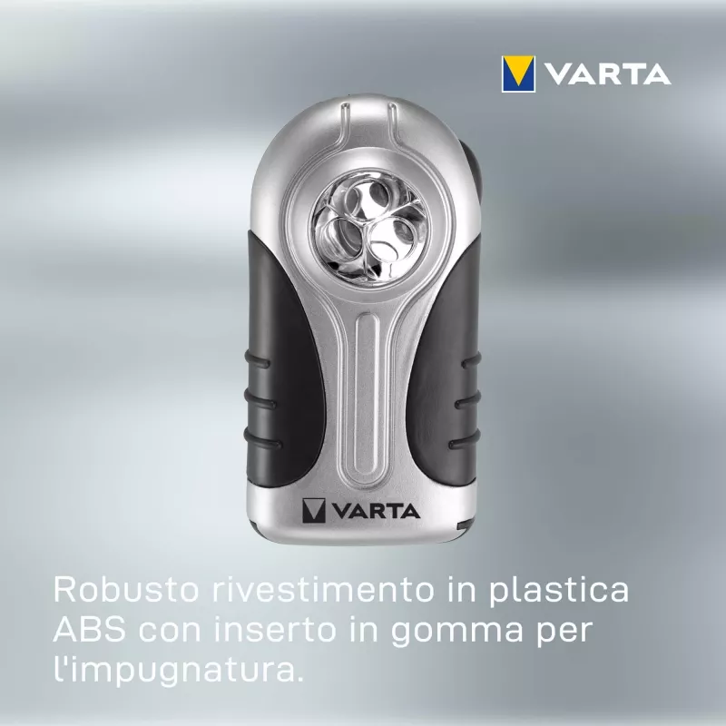 Handlampe Varta 16647 Schwarz Silber