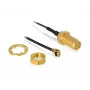 Koaxialkabel DeLOCK 88824 0,35 m MHF (I-PEX) RF SMA Schwarz