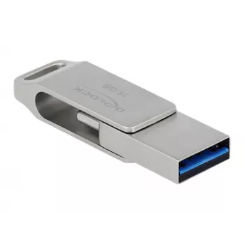 USB-Stick DeLOCK 64 GB USB-C Type-A drehbar Metallgehäuse