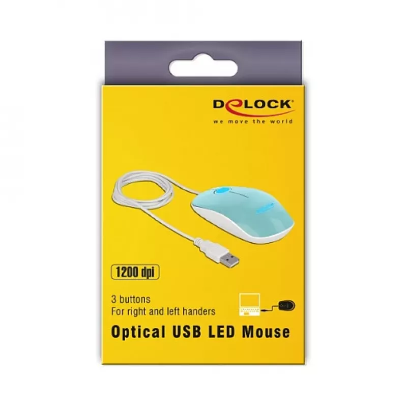 Maus DeLOCK 12538 USB Typ-A Optisch Beidhändig