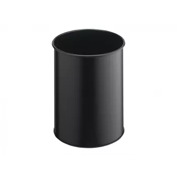 Abfalleimer Rund Polyester Stahl Schwarz Robust 330101