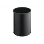 Abfalleimer Rund Polyester Stahl Schwarz Robust 330101