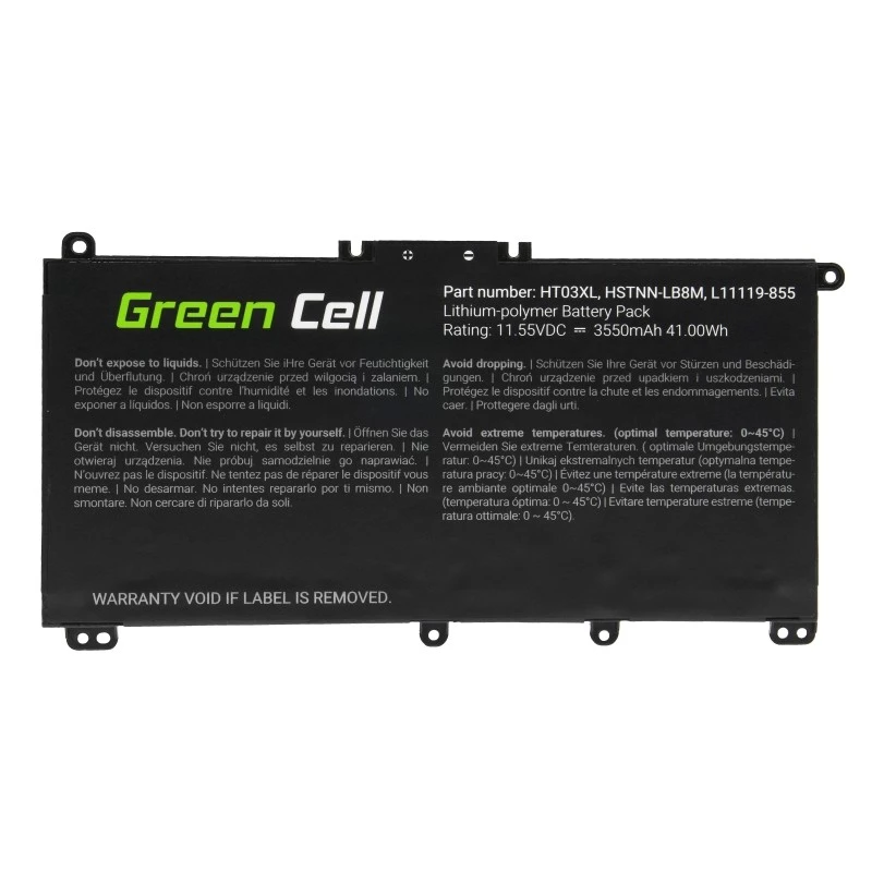 Green Cell GC-HP163 Laptop-Akku HT03XL 11,4 V 3400 mAh HP Mobilit