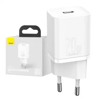 Baseus Super Si Smartphone White AC Fast Charging Indoor