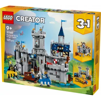 Konstruktionsspielzeug LEGO Creator 3-in-1 Mittelalterliche Ritterburg Set 31168 — 1371 Teile, 6 Minifiguren, ab 9 Jahren