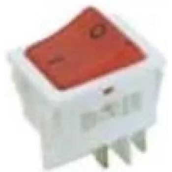 Bachmann 924.096 Elektrischer Schalter Wippschalter 2-polig Rot - Weiß (924.096)