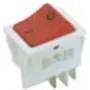 Bachmann 924.096 Elektrischer Schalter Wippschalter 2-polig Rot - Weiß (924.096)