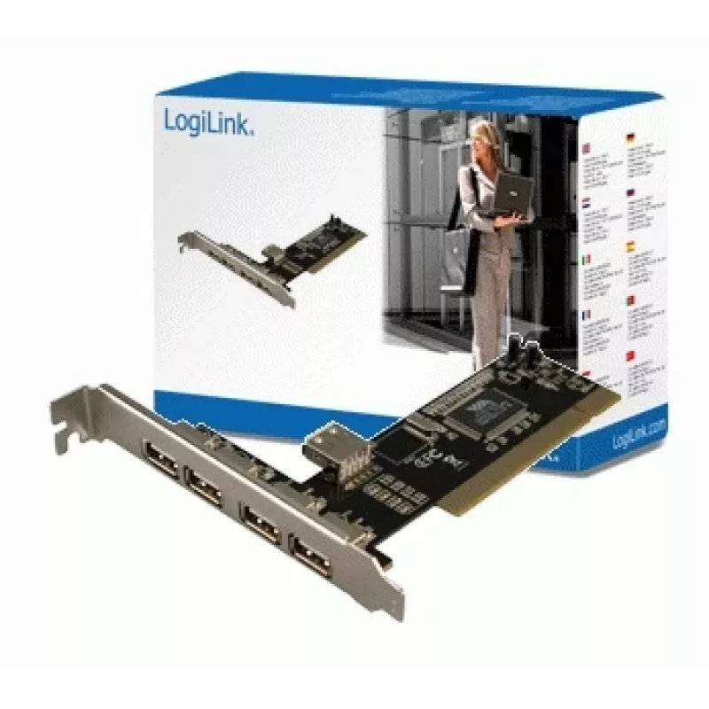 LogiLink PC0028 USB 2.0 PCI-Karte, 4 externe + 1 interner Port