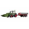 Spielzeugtraktor BRUDER Fendt Vario 211 mit Frontlader und Seitenanhänger