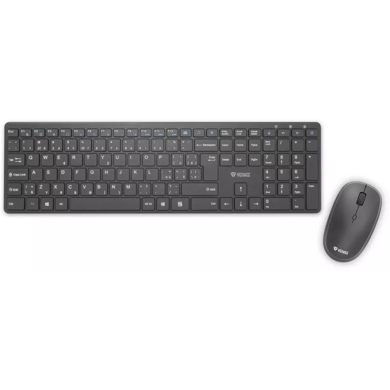 Kabelloses Tastatur-Maus-Set YENKEE YKB 2008CS — 2,4 GHz USB, kompaktes Layout