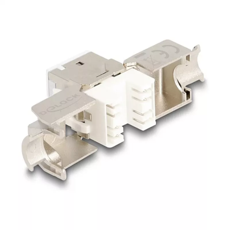 DeLOCK 88119 Keystone-Modul Flach Weiß RJ-45 10 Stück