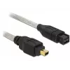 FireWire A/B-Kabel DeLOCK 82588 1,0 m Grau