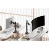 Monitorhalterung DIGITUS Single, Klemme, max. 57 Zoll, 27 kg Kapazität, VESA 75x75–100x100, höhenverstellbar, neigbar -75° bis 75°, schwarz