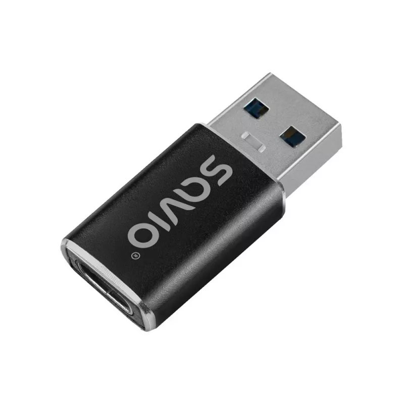 Savio AK-81 Videokabel-Adapter USB Type-C USB Type-A Schwarz