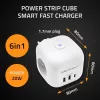 Steckdosenleiste QOLTEC 52548 mit 3× AC-Steckdosen und USB-Anschluss