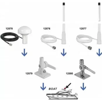 NAVILOCK - Antenne - Navigation - 28 dBi - Richtantenne - Außen, Innen, Schiff