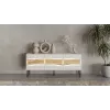 Cama INSERTO 3D TV-Schrank 143.5x40x61.5 Kaschmir + LED