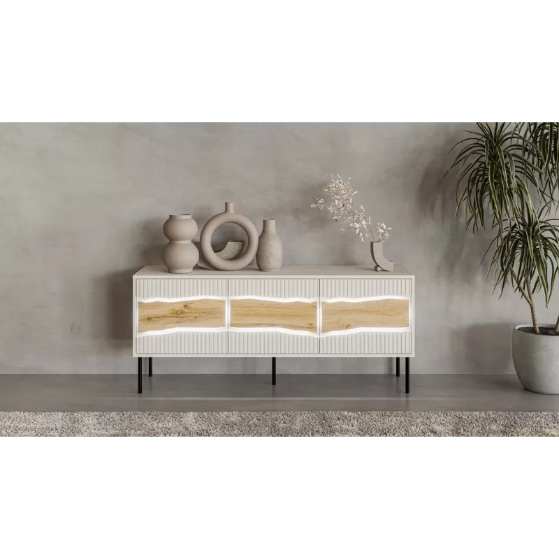 Cama INSERTO 3D TV-Schrank 143.5x40x61.5 Kaschmir + LED