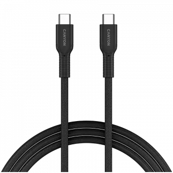 CANYON Kabel OnWire 60CL C-C 60W COLOR Geflochten 1m Schwarz