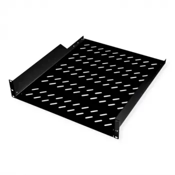 Rack shelf ROLINE 19-inch 2 U 550 T 25kg load capacity Schwarz