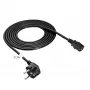 Akyga AK-PC-06A Netzkabel CEE 7/7 auf IEC C13, 3 m, schwarz