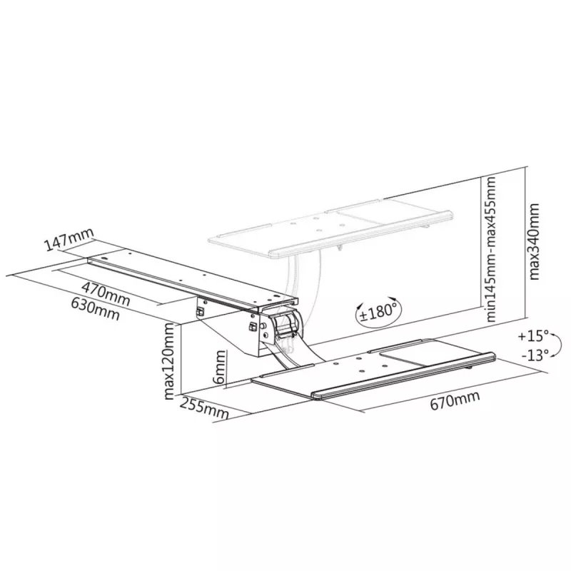 Passiver Halter für Tastatur Maclean MC-795