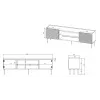 TV-Schrank mit elektrischem Kamin Cama Meble ONDA 180,5×40×58,0 cm, Spanplatte, grün, freistehend oder zur Wandmontage