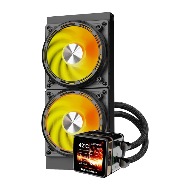 CPU-Wasserkühlung Darkflash DE240 (schwarz) — 240-mm-Radiator, AIO-Flüssigkeitskühler