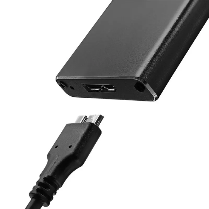 M.2 SATA SSD-Gehäuse QOLTEC 51854 USB 3.0 werkzeuglos
