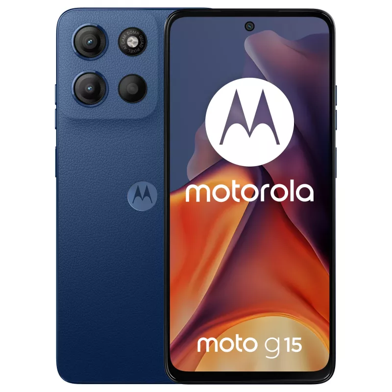 Motorola moto g15 17,1 cm (6,72 Zoll) Dual SIM Android 15 4G USB Typ-C 8 GB 256 GB 5200 mAh Navy
