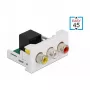 DeLOCK Easy 45 Modul 3 x RCA-Buchse auf RJ45-Buchse 22,5 x 45 mm
