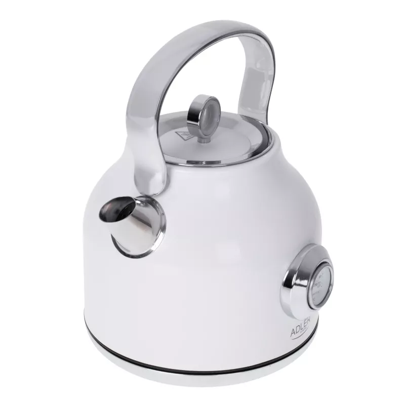 Elektrischer Wasserkocher Adler 1,7 l 2200 W Metallic White
