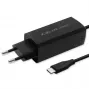 GaN 90W Ladegerät QOLTEC 52420 USB-C PD 5–20V 3A/4,5A Ausgang, 220–240V Eingang, 1,8 m Kabel, schwarz