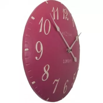 NeXtime klok 3084rz London Arabic, Ø34,5 cm, Wand, Pink/Weiß