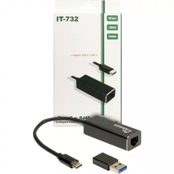 Ethernet Adapter Inter-Tech IT-732 2500 Mbit/s USB Type-C Kabelgebunden
