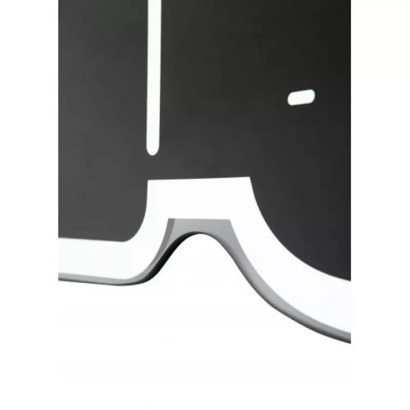NeXtime Wanduhr 3072zw Thumbs up, 40,5x41 cm, Wand, Schwarz/Silber