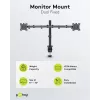 Goobay Monitorarm Dual Flex - 17-32 Zoll Bildschirm - Tischmontage VESA 75 und 100 mm - Drehbar, schwenkbar und neigbar - Höhenverstellbare Halterung - Maximale Traglast