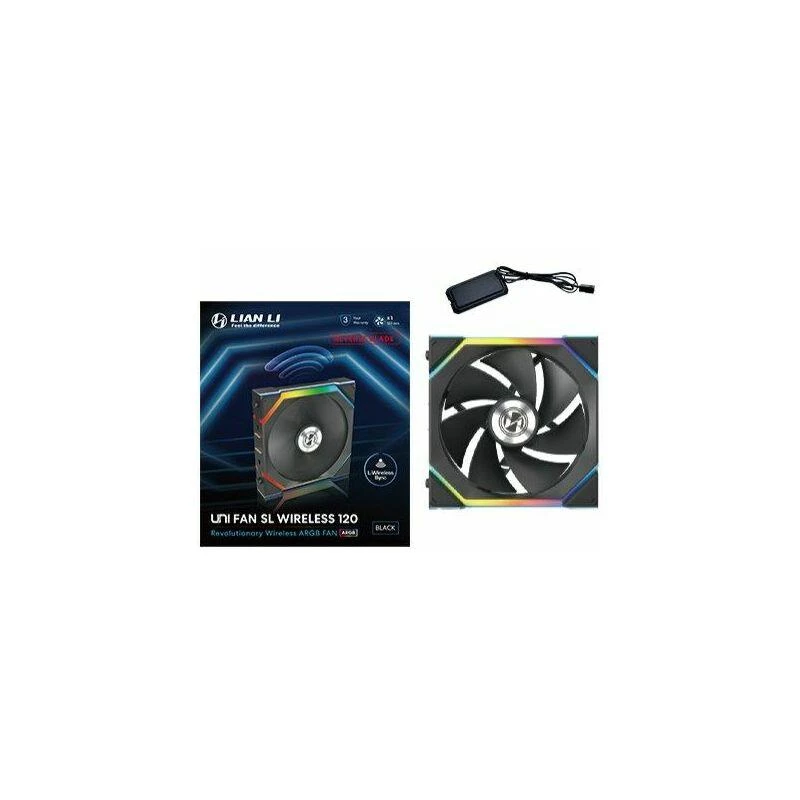 120mm Lian Li UNI FAN SL-INF Wireless ARGB PWM Reverse Blade, schwarz