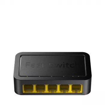 Netzwerk-Switch Cudy FS105D — 5-Port Fast Ethernet 10/100, 1 Gbit/s Switching, schwarz