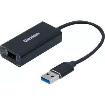Ethernet USB 3.0 Adapter Dexlan 310765, Aluminiumgehäuse, Gigabit LAN