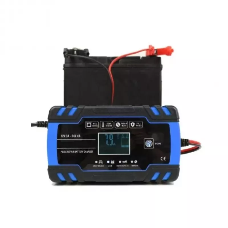 Extralink | Automatisches Ladegerät | für 12/24V 8A Batterie blau