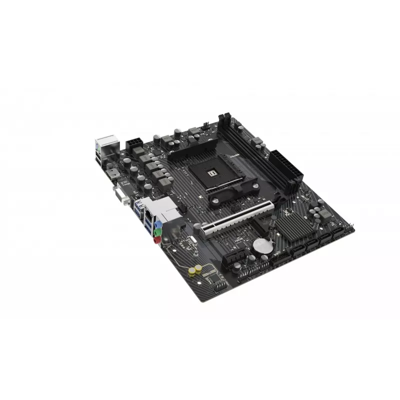 Micro-ATX-Mainboard Sapphire A520M-E für Sockel AM4, AMD A520-Chipsatz, 2x DDR4 DIMM, max. 64 GB, PCIe 3.0 x16/x1, SATA III, Gigabit LAN