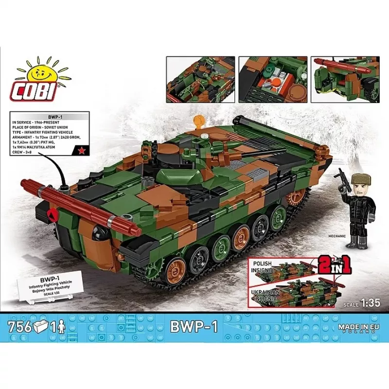 Blockset Cobi Armed Forces BWP-1 2630 — Modellset des polnisch-ukrainischen amphibischen Schützenpanzers