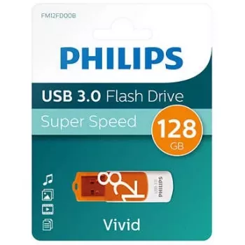 Philips FM12FD00B USB-Flash-Laufwerk 128 GB USB Typ-A 3.2 Gen 1 (3.1 Gen 1) Orange, Weiß