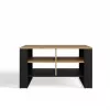 Couchtischplatte e shop STOLIK KAWOWY ŁAWA MODERN 4P schlank Dąb Artisan / schwarze Frezy
